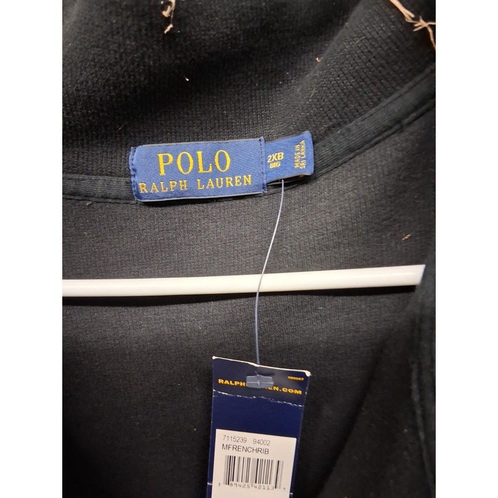 NEW MENS POLO RALPH LAUREN BIG TALL FRENCH RIB HALF ZIP PULLOVER SWEATER $125